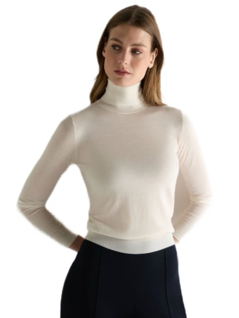 N Peal of London Women’s Margot Superfine  Cashmere Turtleneck Sweater Size XS
